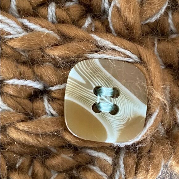 Pistil Brown Light Blue Knit Beanie with Brim Buttons accent Boho Chic Urban OS main image 10